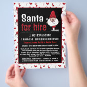 Kerstman & Sneeuwman, Kerstman Feestvierder Advert Flyer (Hand)