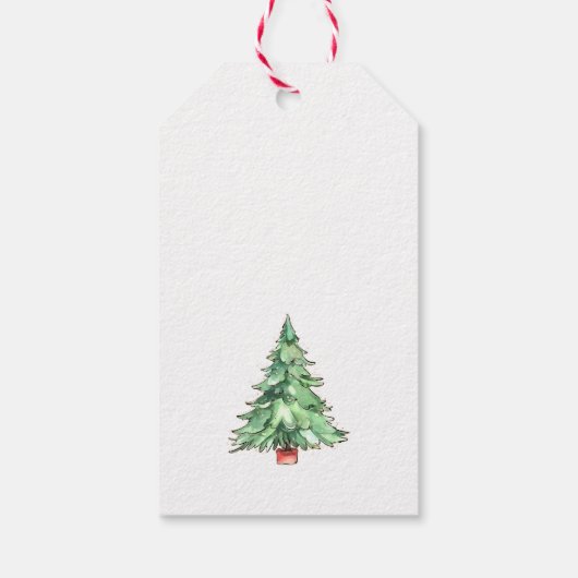 Kerstman Sneeuwman Kerstmis Cadeaulabel (Achterkant)