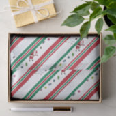 Kerstman & Sneeuwman Kerststrepen Tissuepapier (Geschenk)