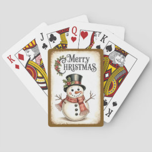 Kerstman Sneeuwman Poker Speelkaarten