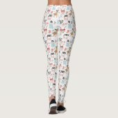 Kerstman, Sneeuwman, Rendier Patroon ID559 Leggings (Achterkant)