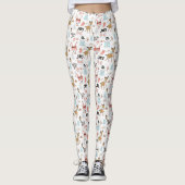 Kerstman, Sneeuwman, Rendier Patroon ID559 Leggings (Voorkant)
