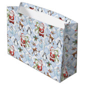 Kerstman, Sneeuwman, Rudolph, Kat Groot Cadeauzakje (Achterkant Gekanteld)