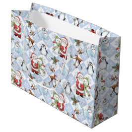Kerstman, Sneeuwman, Rudolph, Kat Groot Cadeauzakje