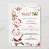 Kerstman Sneeuwman Sweet Een Kerstmis Verjaardagsf Kaart (Voorkant)