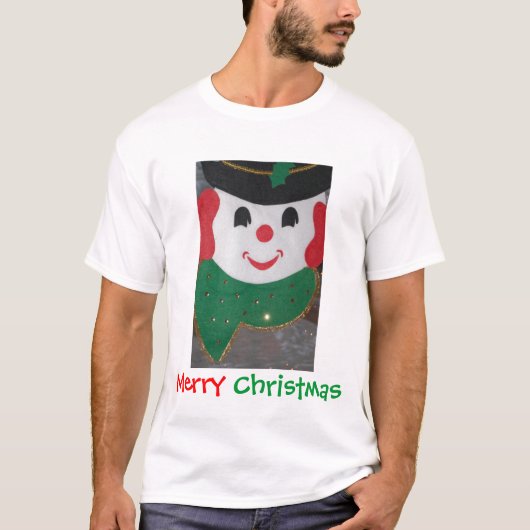 Kerstman Sneeuwman T-shirt (Voorkant)