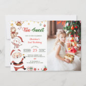 Kerstman Sneeuwman Twee Lieve Kerstmis Verjaardags Kaart (Voorkant)