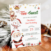 Kerstman Sneeuwman Twee Lieve Kerstmis Verjaardags Kaart