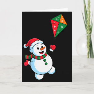 Kerstman Sneeuwman Vlieger Vliegen Kerstmis Kerstm Kaart