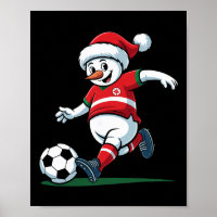 Kerstman Sneeuwman Voetbal Spelende Mannen Vrouwen