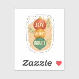 Kerstman & Sneeuwman Wintertafereel – Feestelijke  Sticker