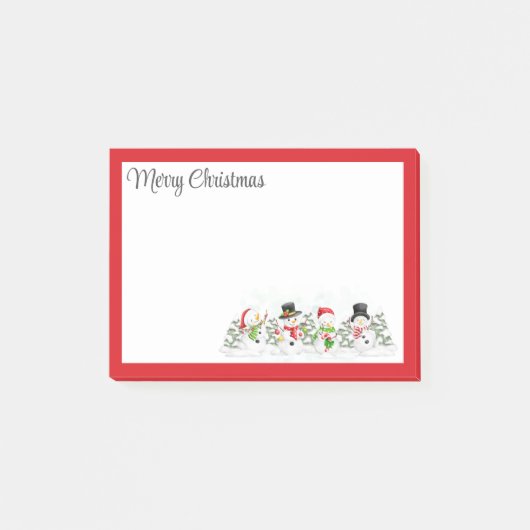 Kerstman Sneeuwmannen Post-it Notities Post-it® Notes (Voorkant)