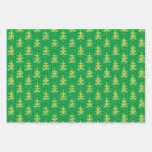 Kerstman, Sneeuwmannen & Rendieren Inpakpapier Vel (Voorkant 3)