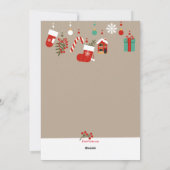 Kerstman Sneeuwpop Bewegende Aankondiging (Achterkant)