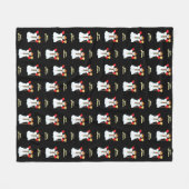 Kerstman Sneeuwpop Fleece Deken (Voorkant (Horizontaal))