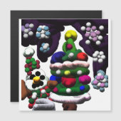 Kerstman Sneeuwpop Kerstmis (Voorkant / Achterkant)