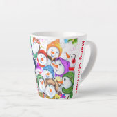 Kerstman Sneeuwpop Latte Mok (Rechterhoek)