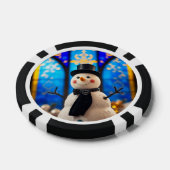 Kerstman Sneeuwpop Pokerfiches Poker Chips (Enkel)