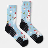 Kerstman Sneeuwpop Sokken (Rechts)