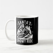 Kerstman Sneeuwscooter Rijden Sneeuwscooter Kerstm Koffiemok (Links)