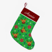 Kerstman & Sneeuwvlok Persoonlijk Kleine Kerstsok (Voorkant (Hangend))