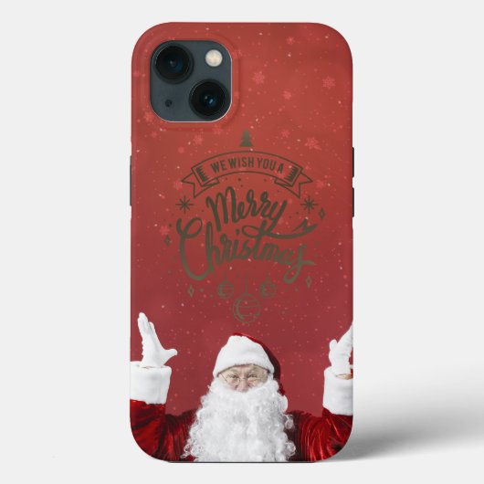 Kerstman,Sneeuwvlokken,Rood Case-Mate iPhone Case (Achterkant)