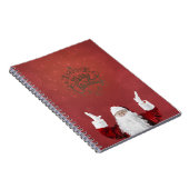 Kerstman,Sneeuwvlokken,Rood Notitieboek (Rechterzijde)
