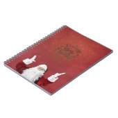 Kerstman,Sneeuwvlokken,Rood Notitieboek (Linkerzijde)