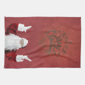 Kerstman,Sneeuwvlokken,Rood Theedoek (Horizontaal)