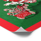 Kerstman Snoep Trein Poster (Hoek)