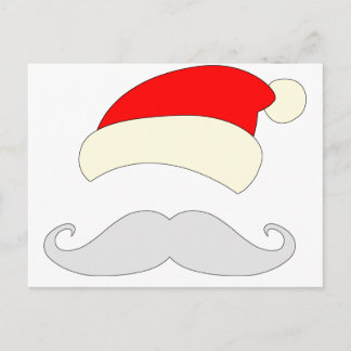 Kerstman snor feestdagenkaart
