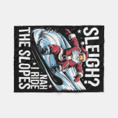Kerstman Snowboarder Kerstsnowboarden Ik rijd de Fleece Deken (Voorkant (Horizontaal))