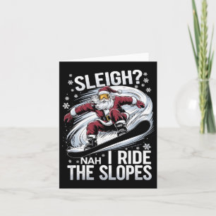 Kerstman Snowboarder Kerstsnowboarden Ik rijd de Kaart