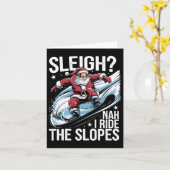 Kerstman Snowboarder Kerstsnowboarden Ik rijd de Kaart (Gele Bloem)