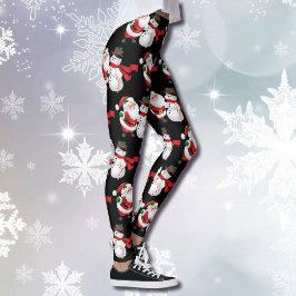 Kerstman Snowman Vrouwen Leggings