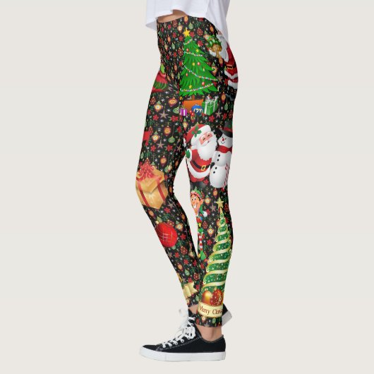 Kerstman Snowman Vrouwen Leggings (Links)