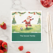 Kerstman Soccer Kerstfeest Servet (Insitu)