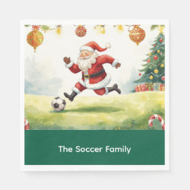 Kerstman Soccer Kerstfeest Servet