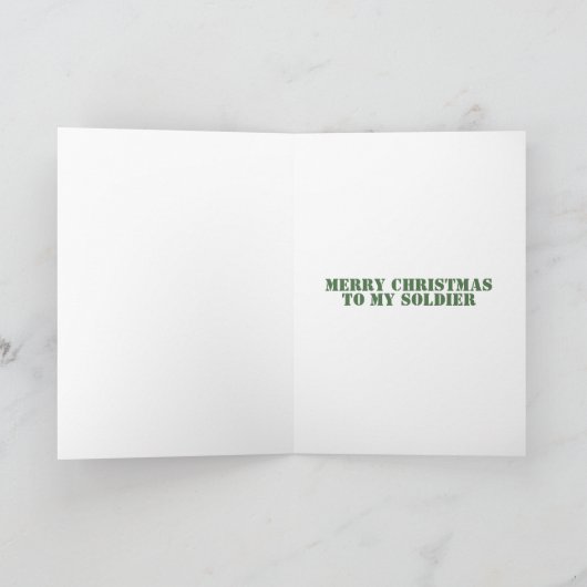 Kerstman Soldaat Snowman Feestdagen Kaart (Binnen)