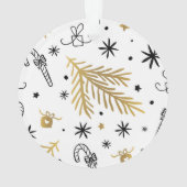 Kerstman - speciaal ontworpen hipster Deer Ornament (achterkant)