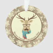 Kerstman - speciaal ontworpen hipster Deer Ornament (voorkant)