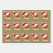 Kerstman, speciaal ontworpen met cricket Ball Sant Inpakpapier Vel (Voorkant 2)