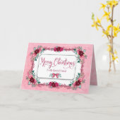 kerstman speciale vriend Burgundy Pink Flower Kaar Kaart (Gele Bloem)