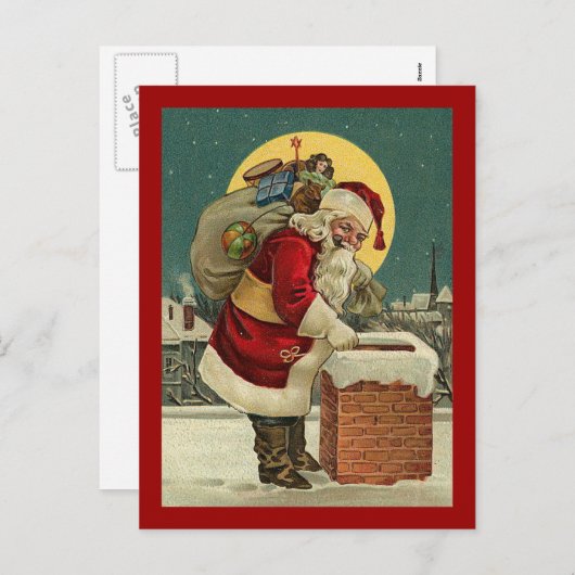  Kerstman Speelgoed Kerst Feestdagenkaart (Voorkant / Achterkant)