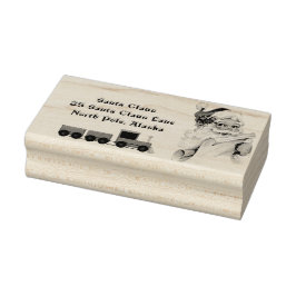 Kerstman Speelgoed Trein Noordpool Postadres Rubberstempel