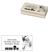 Kerstman Speelgoed Trein Noordpool Postadres Rubberstempel (Gestempeld)