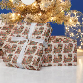 Kerstman Speelgoed Werkplaats Cadeaupapier