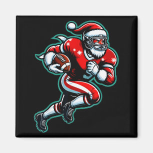 Kerstman speelt American Football Kerst Vrouwen Magneet