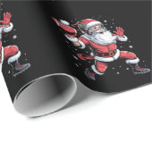 Kerstman speelt Amerikaans Football Kerst Cadeaupapier (Rol Hoek)