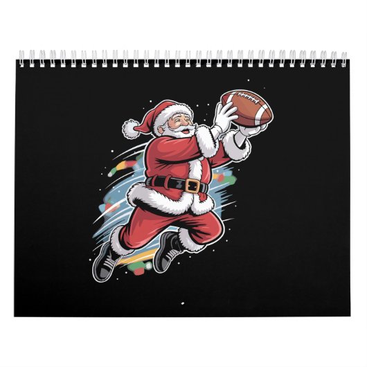 Kerstman speelt Amerikaans Football met kerst Kalender (Hoes)
